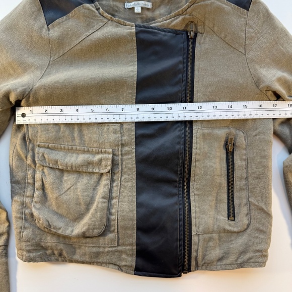 Charlotte Russe Bomber Jacket in Olive Green & Black Size S - Picture 9 of 9